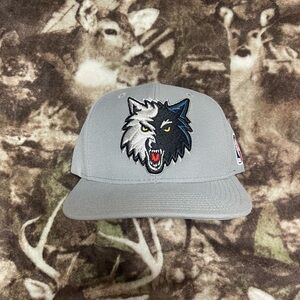 NBA Minnesota Timber Wolves Gray Snapback Hat with Spalding Logo